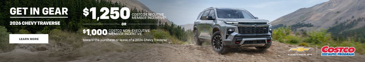 2026 Chevy Traverse. $1,250 COSTCO EXECUTIVE MEMBER INCENTIVE OR $1,000 COSTCO NON EXECUTIVE MEMB...